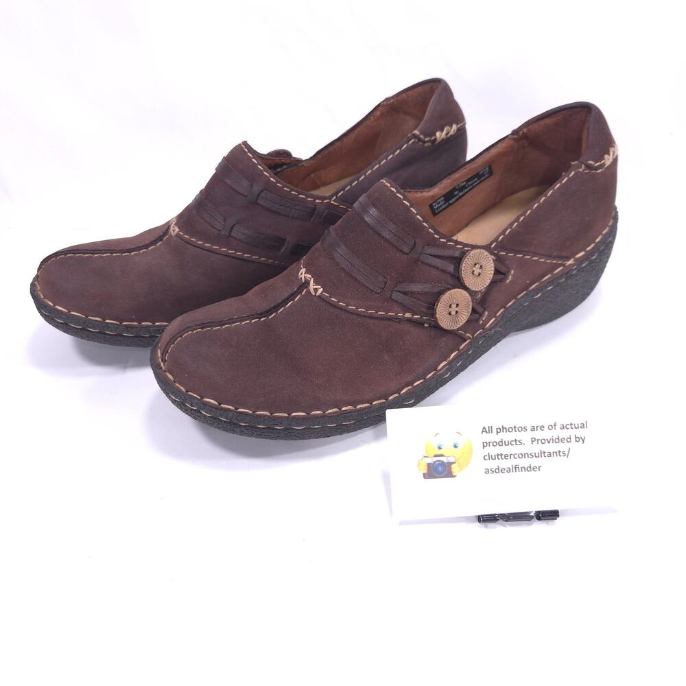 Clarks Artisan Active Air Mule Clog Flat Shoe Womens Size 7.5 82709 Brown Black